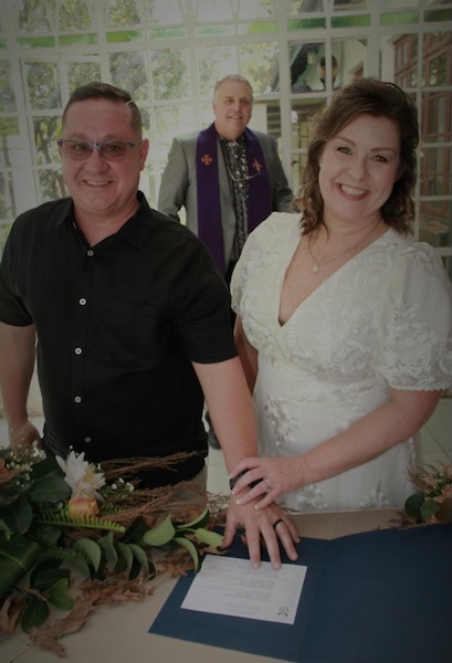 Wedding ceremony by Dr. Gerrit Rademeyer in Montagu