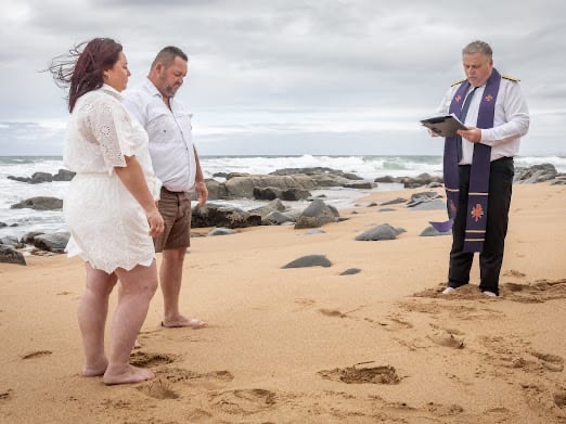 Wedding ceremony by Dr. Gerrit Rademeyer in Montagu