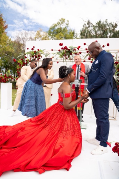 Wedding ceremony by Dr. Gerrit Rademeyer in Montagu